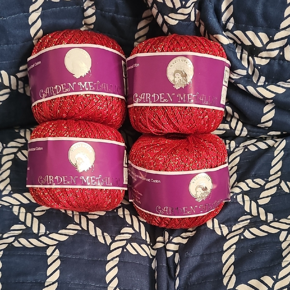 Garden Metallic Red Yarn by